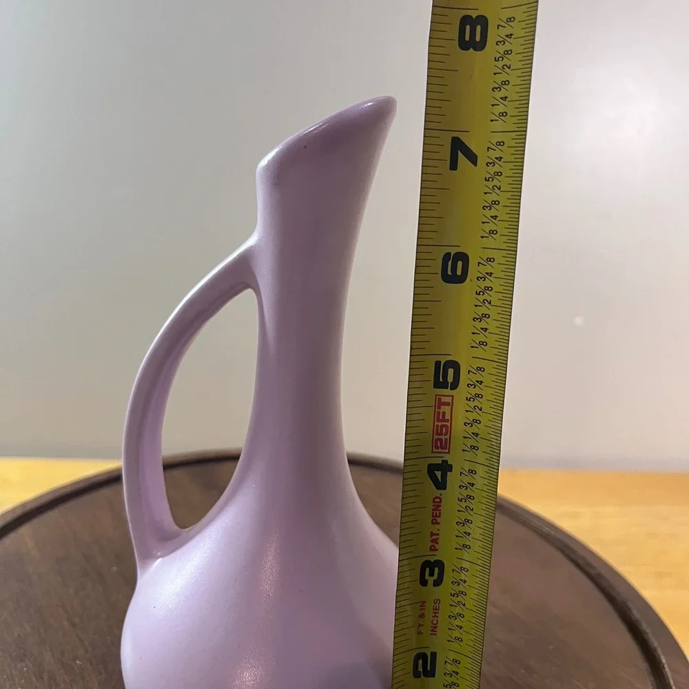Vtg Royal Haeger USA R692 Pale Pink MCM Ceramic Pitcher Vase Ewer 7.75